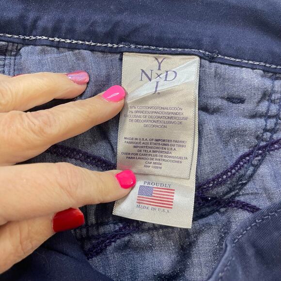 NYDJ  women's 12 pants chinos jean style navy blue Not Your Daughter's Jeans - Picture 9 of 14